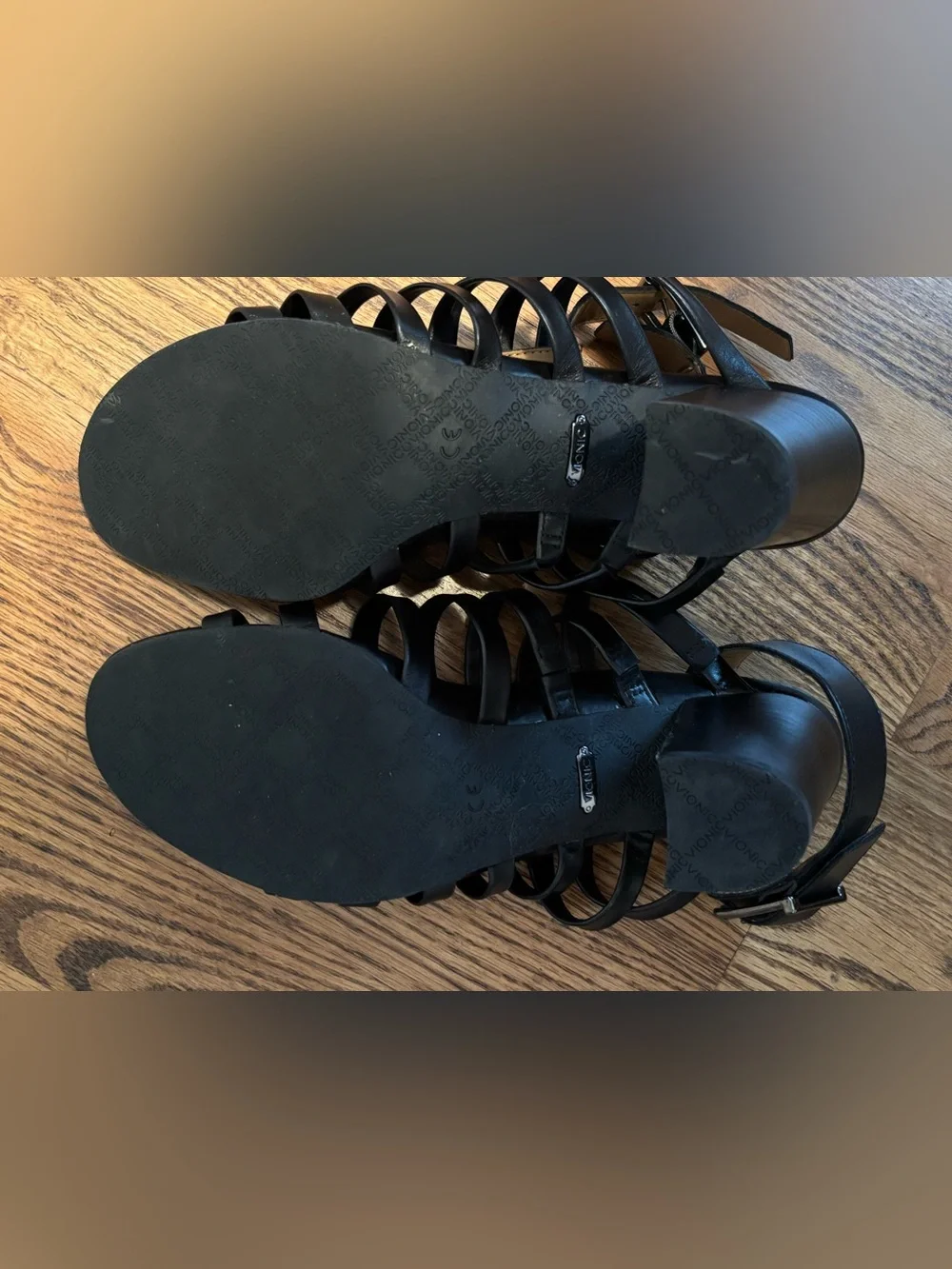 Vionic Sami Gladiator High Heel Sandal Black 9 EUC